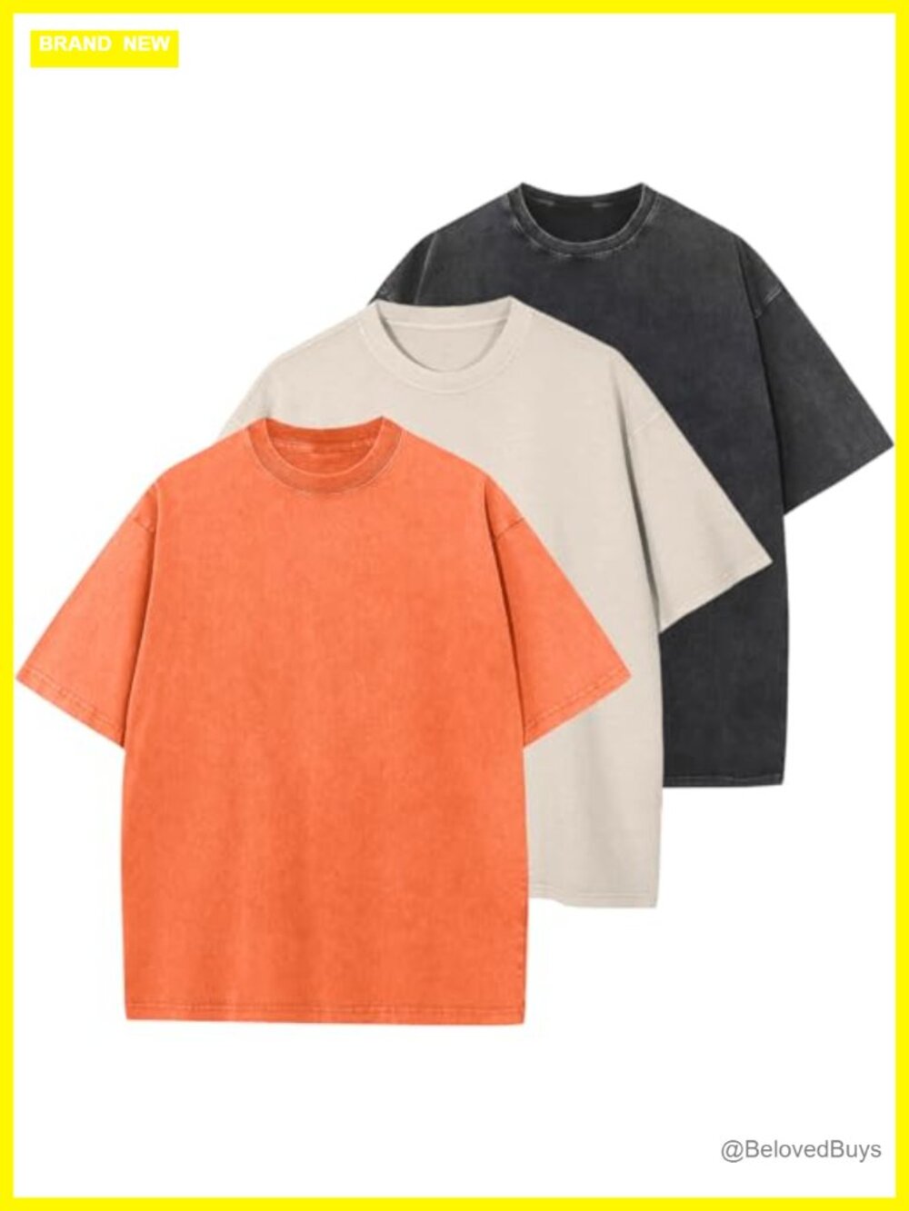 Oversized Cotton Crew Neck Short Sleeve Tee Loose Fit Casual Top
